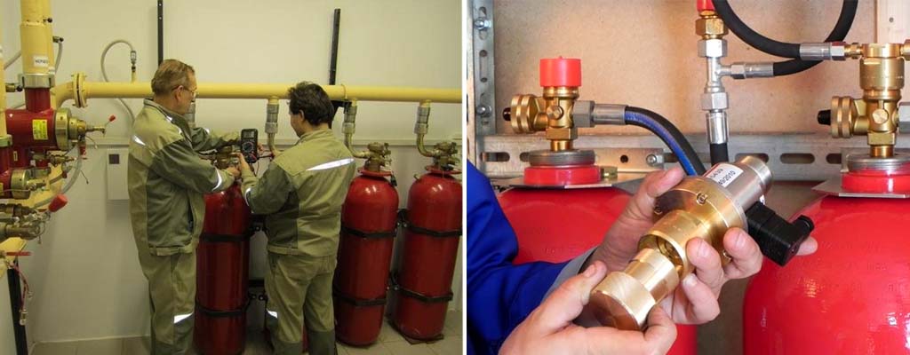 Техническое обслуживание модулей газового и порошкового пожаротушения