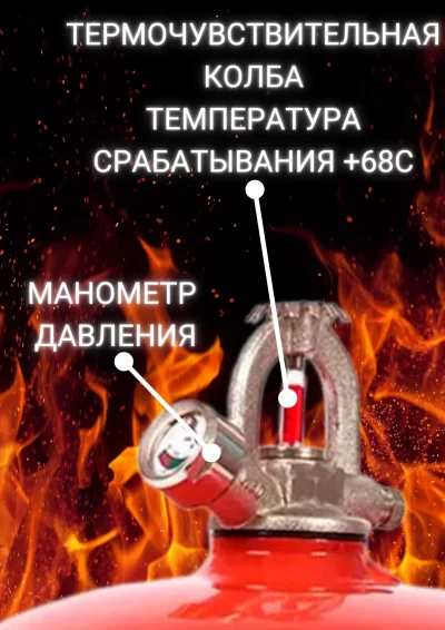 Модуль МПП-2,5 Ярпожинвест Самосрабатывающ. с термочувствительной колбой Температура срабатывания 68С⁰ — изображение 6
