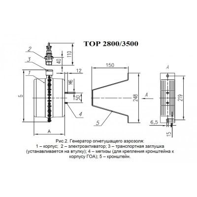 ТОР-2800 Генератор огнетушащего аэрозоля — изображение 2